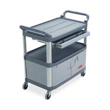 Rubbermaid Commercial Instrument Cart - 3 Shelf - 300 lb Capacity - 4" Caster Size - x 40.6" Width x 20" Depth x 37.8" Height - Gray - 1 Each