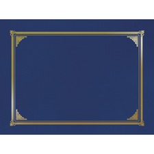 Geographics Letter, A4+ Recycled Certificate Holder - 8 1/2" x 11" , 10" x 8" , 8 17/64" x 11 11/16" - Linen - Navy Blue - 30% Recycled - 6 / Pack