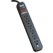 Protect It! Surge Protector, 6 Ac Outlets, 6 Ft Cord, 790 J, Black