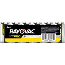 Rayovac Ultra Pro Alkaline 9 Volt Batteries - For Flashlight - 9V - 9 V - 6 / Pack