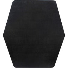 ES ROBBINS Game Zone Chair Mat - Medium Pile Carpet, Hard Floor - 46" Length x 42" Width - Hexagon - Vinyl - Black