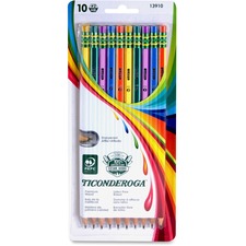 Ticonderoga Sharpened No. 2 Pencils - #2 Lead - Cedar Wood Barrel - 10 / Pack