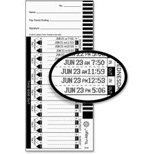Lathem E16 Tru-Align Time Cards - 150 lb - 4" x 9" Sheet Size - White Sheet(s) - 100 / Pack