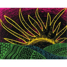 Creativity Street Now You See It! Etch Board - Classroom Activities - Recommended For 5 Year - 11"Height x 8.50"Width - 12 / Pack - Red, Yellow, Blue, Pink, White, Black - Card Stock
