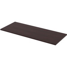 Lorell Utility Table Top - Espresso Rectangle, Laminated Top - 60" Table Top Length x 24" Table Top Width x 1" Table Top Thickness - Assembly Required