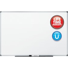 Quartet Standard DuraMax Magnetic Whiteboard - 96" (8 ft) Width x 48" (4 ft) Height - White Porcelain Surface - Silver Aluminum Frame - Rectangle - Horizontal/Vertical - Assembly Required - 1 Each - TAA Compliant