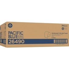 Pacific Blue Ultra Paper Towels, 1-ply, 7.87" X 1,150 Ft, White, 6 Rolls/carton