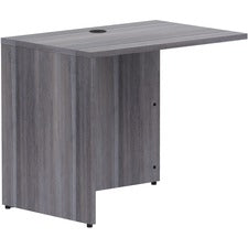 Lorell Weathered Charcoal Laminate Desking - 35" x 24"29.5" Return Shell, 1" Top - Finish: Weathered Charcoal Laminate