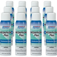 Dymon Medaphene Plus Disinfectant Spray - Aerosol - 16 fl oz (0.5 quart) - Pleasant Scent - 12 / Carton - Aqua