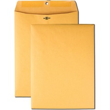 Quality Park High Bulk 9x12 Kraft Clasp Envelopes - Clasp - 9" Width x 12" Length - Gummed - Kraft - 100 / Box - Brown Kraft