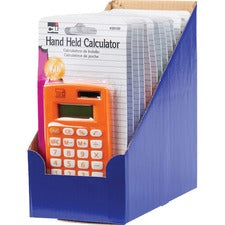 CLI 8-digit Hand Held Calculator - Dual Power, Non-slip Rubber Key - 8 Digits - Battery Powered - Assorted - 1 / Display Box