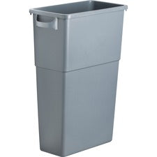 Genuine Joe Space-saving Waste Container - 23 gal Capacity - Handle - 30" Height x 20" Width x 11" Depth - Gray - 1 Each
