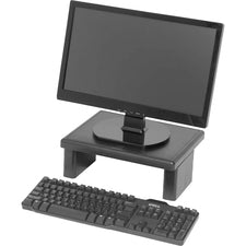 DAC Height Adjustable LCD/TFT Monitor Riser - 66 lb Load Capacity - Flat Panel Display Type Supported - 4.8" Height x 13" Width x 10.5" Depth - Black
