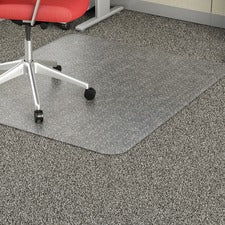 Lorell Rectangular Low-pile Economy Chairmat - Carpeted Floor - 60" Length x 46" Width x 95 mil Thickness - Rectangle - Vinyl - Clear