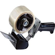 Tartan Pistol Grip Box Sealing Tape Dispenser - Holds Total 1 Tape(s) - 3" Core - Refillable - Adjustable Tension Mechanism, Adjustable Braking Mechanism - Gray - 1 Each