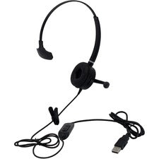 Hs-wd-usb-1 Monaural Over The Head Headset, Black