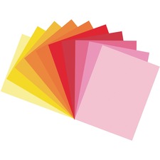 Tru-Ray Construction Paper - Construction, Art Project, Craft Project - 9"Width x 12"Length - 12 / Carton - Orange, Yellow, Electric Orange, Pink, Shocking Pink, Light Yellow, Pumpkin, Gold, Festive Red, Holiday Red - Sulphite