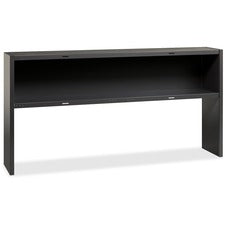 Lorell Charcoal Steel Desk Series Stack-on Hutch - 72" - Material: Steel - Finish: Charcoal