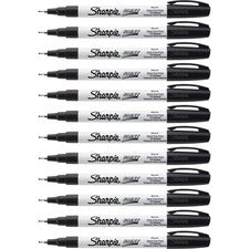 Sharpie Extra Fine oil-Based Paint Markers - Extra Fine Marker Point - Black Oil Based Ink - 12 / Box