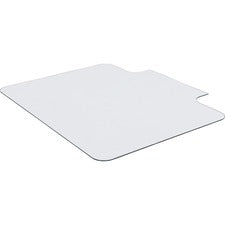 Lorell Glass Chairmat with Lip - Hardwood Floor, Carpet48" Width x 36" Depth - Lip Size 23" Length x 6" Width - Tempered Glass - Clear