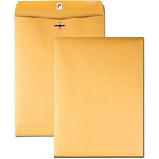 Business Source Kraft Envelopes - Clasp - #90 - 9" Width x 12" Length - 32 lb - Clasp - Kraft - 100 / Box - Brown Kraft