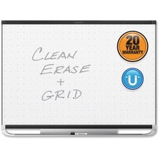 Quartet Prestige 2 Total Erase Magnetic Whiteboard - 72" (6 ft) Width x 48" (4 ft) Height - White Surface - Black Aluminum Frame - Horizontal - 1 Each