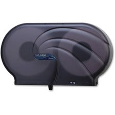 Twin 9" Jbt Toilet Tissue Dispenser, Oceans, 19 X 5.25 X 12, Transparent Black Pearl