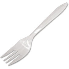 Style Setter Mediumweight Plastic Forks, White, 1000/carton