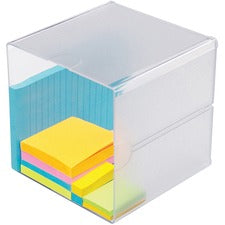 Stackable Cube Organizer, 1 Compartment, 6 X 6 X 6, Plastic, Clear