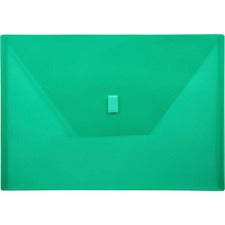 Lion A4 Recycled File Pocket - 8 17/64" x 11 11/16" - Poly - Green - 20% Recycled - 1 Each