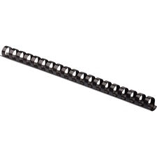 Plastic Comb Bindings, 1/2" Diameter, 90 Sheet Capacity, Black, 100/pack