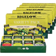 Green Tea Assortment, Tea Bags, 64/box, 6 Boxes/carton