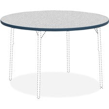 Lorell Classroom Round Activity Tabletop - Gray Nebula Round, High Pressure Laminate (HPL) Top - 1.13" Table Top Thickness x 48" Table Top Diameter - Assembly Required