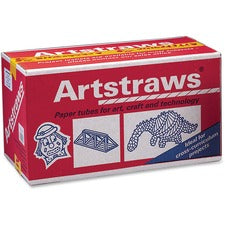 Creativity Street Artstraws Classpack Art Straws - Art, Craft, Shaping - 1800 Piece(s) - 9"Height x 16.50"Length - 1800 / Box - White