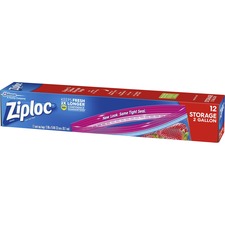 Ziploc&reg; 2-gallon Storage Bags - Extra Large Size - 2 gal Capacity - 13" Width - Plastic - 1/Carton - 12 Per Box - Food, Money, Vegetables, Fruit, Yarn, Cosmetics, Business Card, Map, Meat, Seafood, Poultry