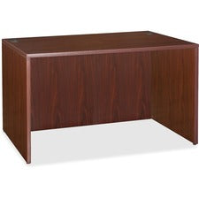 Lorell Essentials Desk - 47.3" x 23.6" x 29.5" - Finish: Laminate, Mahogany