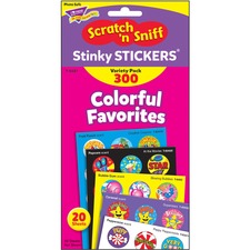 Stinky Stickers Variety Pack, Colorful Favorites, Assorted Colors, 300/pack