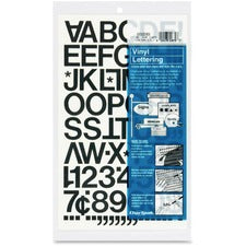 Press-on Vinyl Letters And Numbers, Self Adhesive, Black, 1"h, 88/pack