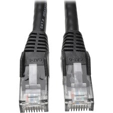 Cat6 Gigabit Snagless Molded Patch Cable, 7 Ft, Black