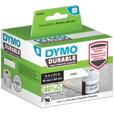 Dymo Barcode Label - 3/4" Width x 2 33/64" Length - Direct Thermal - White - Plastic - 900 / Roll - 900 Total Label(s) - 1 Each