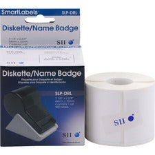 Slp-drl Self-adhesive Name Badge/diskette Labels, 2.12" X 2.75", White, 320 Labels/roll