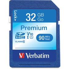 32gb Premium Sdhc Memory Card, Uhs-i V10 U1 Class 10, Up To 90mb/s Read Speed