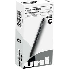 uni&reg; Spectrum Gel Pen - Medium Pen Point - 0.7 mm Pen Point Size - Black Gel-based Ink - 1 Dozen