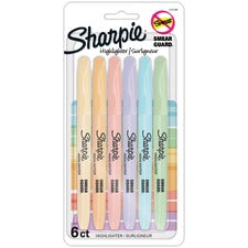 Sharpie Accent Highlighters w/Smear Guard - Chisel Marker Point Style - Assorted - 6 / Dozen