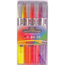 So-Mine Serve Jumbo Liquid Highlighter - Chisel Marker Point Style - Fluorescent Assorted Pigment-based, Liquid Ink - 1 Each