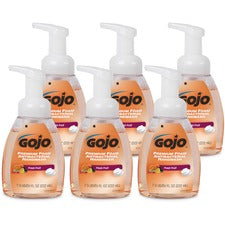 Gojo&reg; Premium Foam Antibacterial Handwash - Fresh Fruit Scent - 7.5 fl oz (221.8 mL) - Pump Bottle Dispenser - Kill Germs - Hand - Translucent Apricot - Rich Lather - 6 / Carton