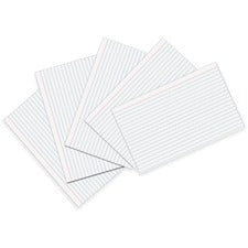 Pacon Ruled Index Cards - Front Ruling Surface - Ruled - 0.25" Ruled - Index Card - 3" x 5" - White Paper - Sturdy - 100 / Pack