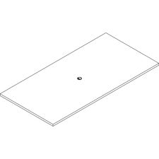 Lorell Prominence 2.0 Rectangular Conference Tabletop - Espresso Rectangle, Laminated Top x 96" Table Top Width x 48" Table Top Depth x 1.50" Table Top Thickness - Assembly Required