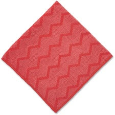 Rubbermaid Commercial HYGEN General Purpose Cloth - Cloth - 12" Width x 12" Length - 12 / Carton - Red