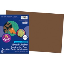 Prang Construction Paper - Art Classes - 0.40"Height x 18"Width x 12"Length - 50 / Pack - Dark Brown